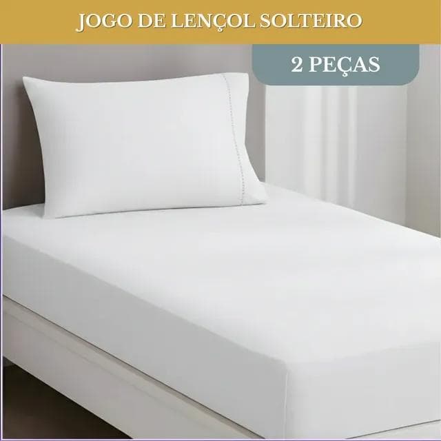 Jogo de Lençol Cama Solteiro 02 Peças 400 Fios