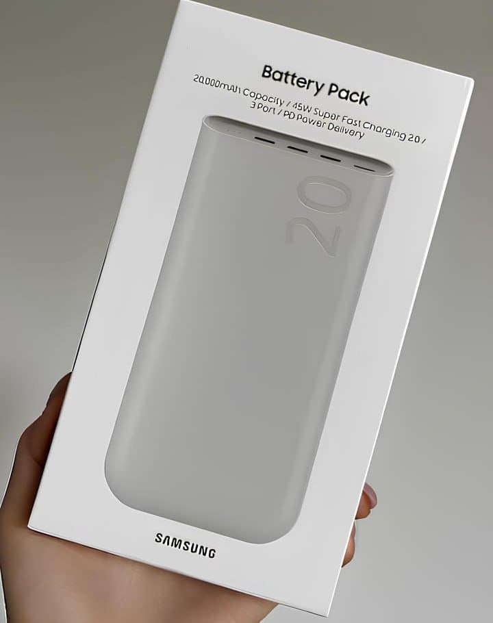 Bateria Carregador Portátil 3x USB-C 20000mAh 45W Samsung