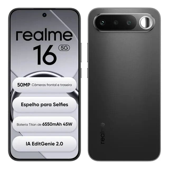 Smartphone Realme 16 5G 256GB 12GB RAM Dual SIM